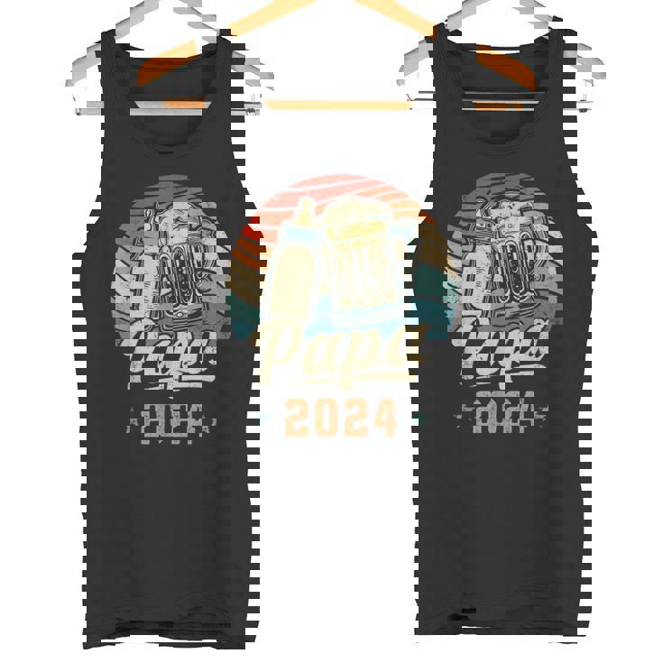 Papa 2024 年のパパ 初めての父の日 若いパパ 新しいパパ タンクトップ