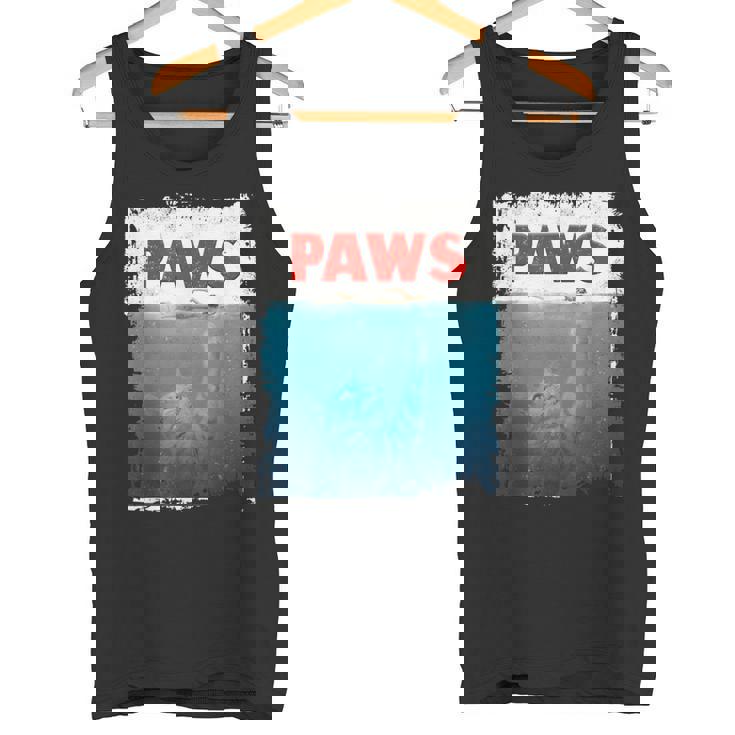 Paws 猫 子猫 ニャーパロディー おもしろ猫好き タンクトップ