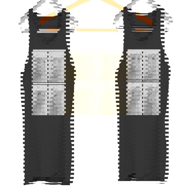 Photobooth おもしろ動物ネズミヴィンテージ自撮り写真撮影 タンクトップ