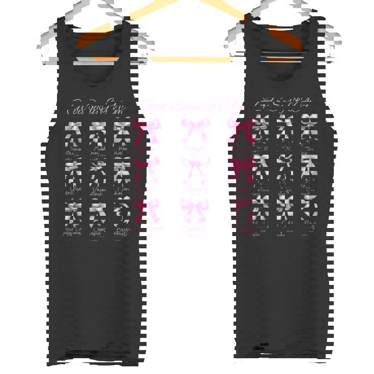 Pink Godays I Am Bibleerse コケットリボン タンクトップ