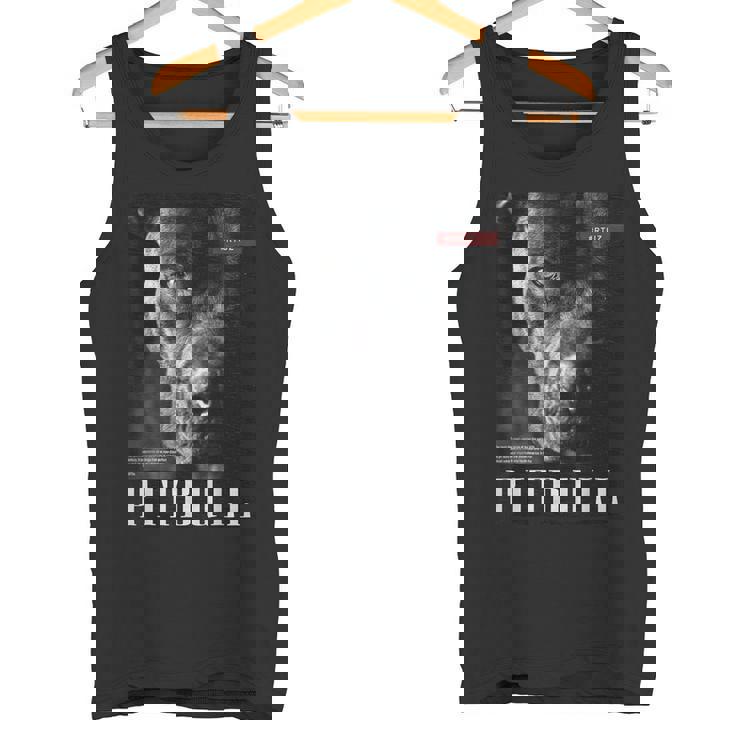 Pitbull 野生の犬テリアの肖像画 ブルドッグ 犬の飼い主 ピットブル タンクトップ