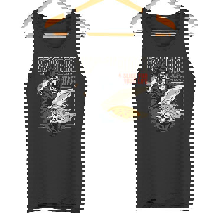 Pizza Of Death Pie Till I Die Grim Reaper Pizza Love タンクトップ