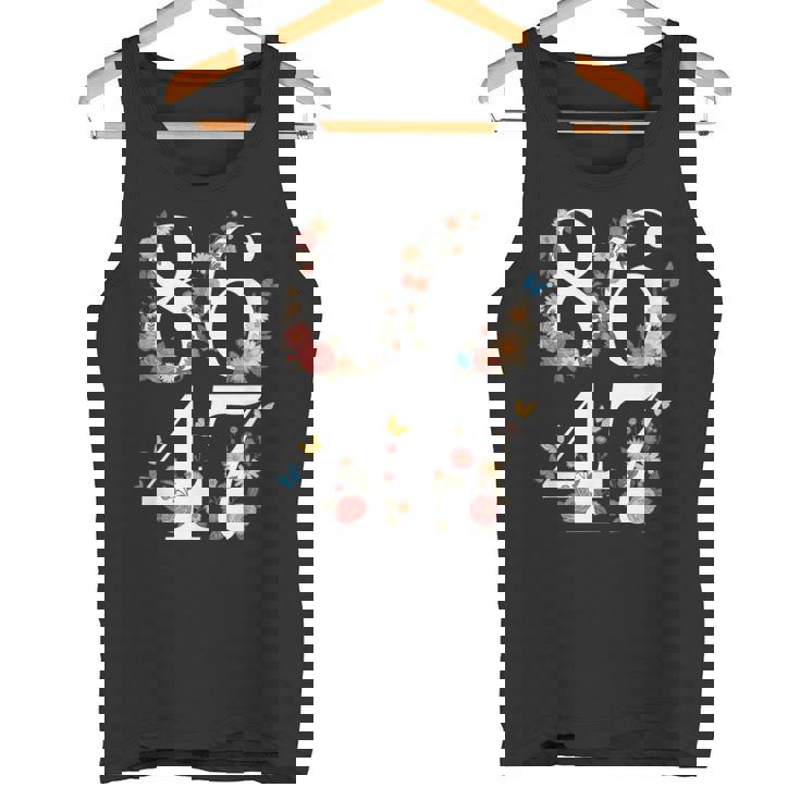 Political 8647 フローラル アンチトランプ タンクトップ