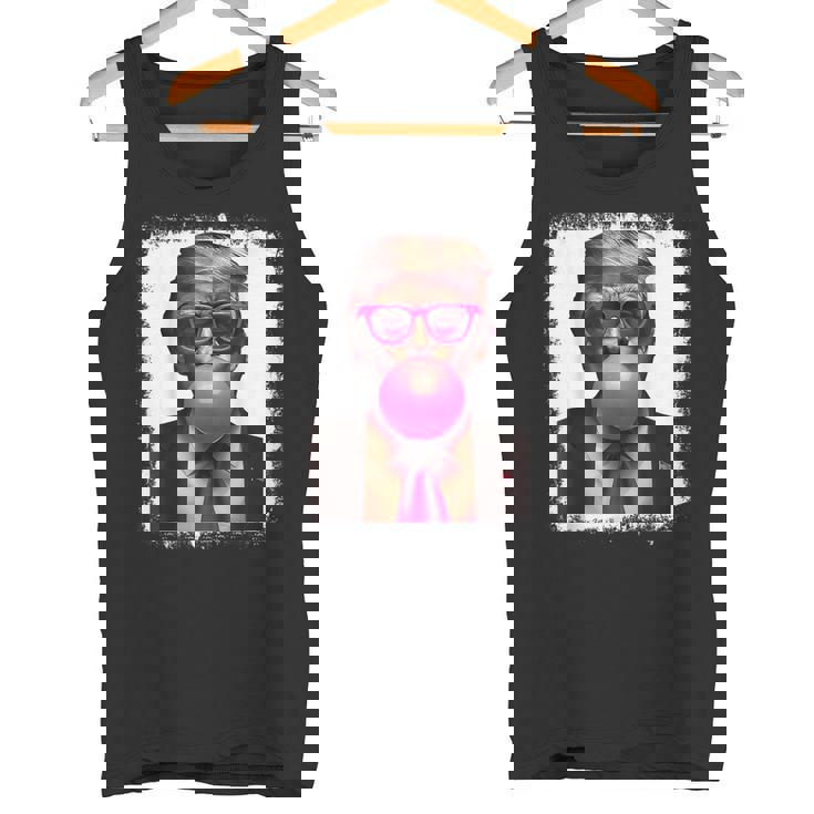 Pro Trump Bubble Gum Pink Glasses Donald Trump タンクトップ