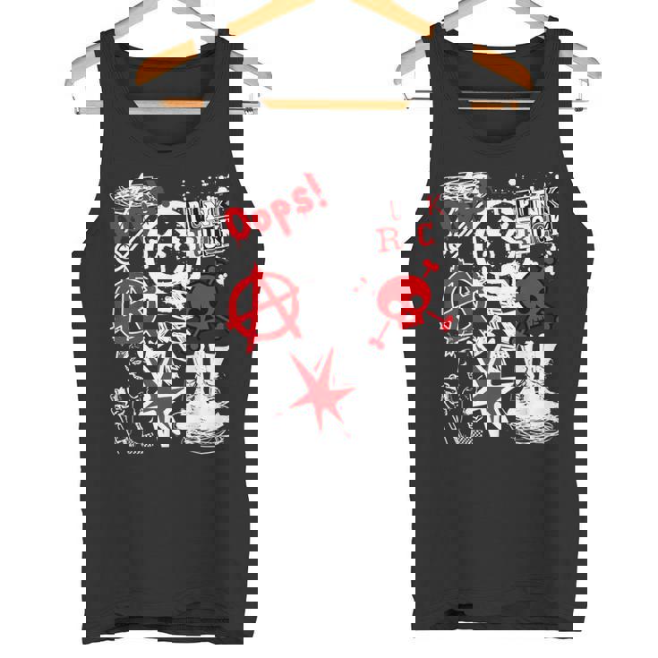 Punk's Not Dead ブラック&レッド タンクトップ