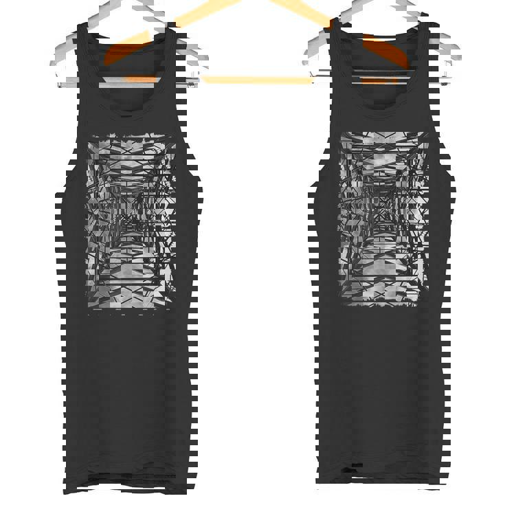 Pylon East London イングランド写真アートワーク アンティーク調 タンクトップ