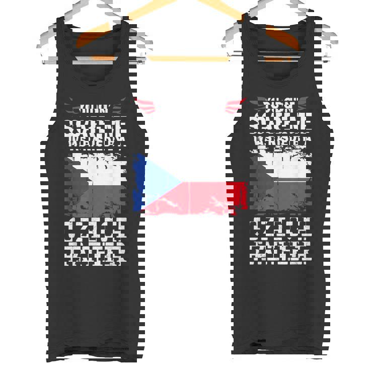 Raised By A Czech Father Father's Day Czech Republic Flag タンクトップ