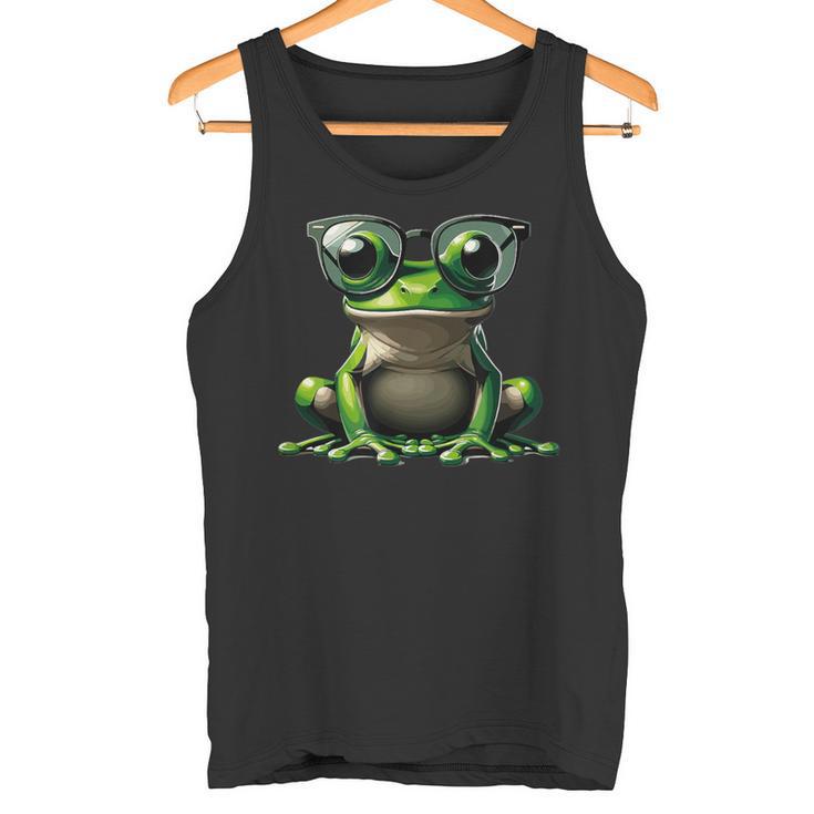 Ranaerde Con Gafas Deol Divertido Reptil Herpetología Amor Camiseta sin mangas