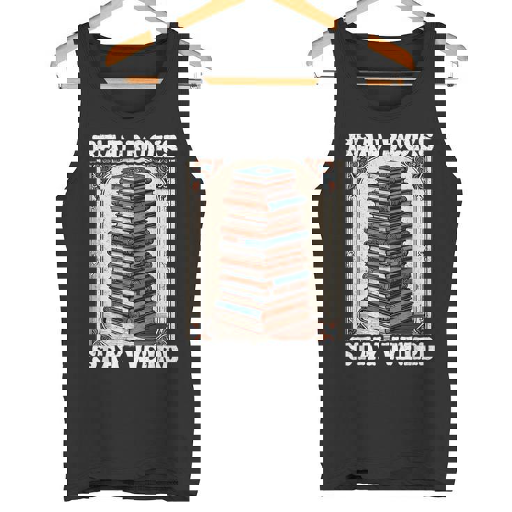 Read Bookstay Weird Bookworm Reading Book Lover Book タンクトップ