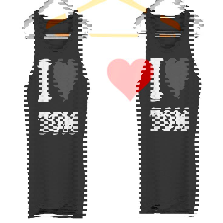 Red Heart I Love Tom タンクトップ