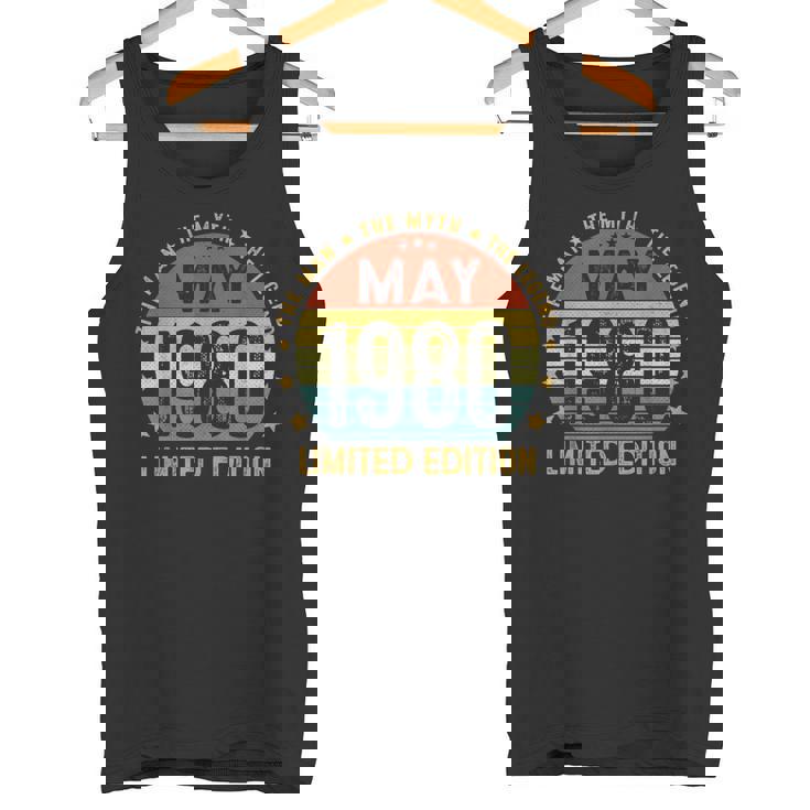 Regalo 45 Años Hombre Original Mayo 1980 45 Cumpleaños Camiseta sin mangas