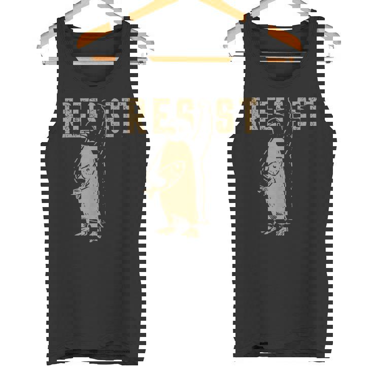 Resist Penguin Activism Diseño Gráfico Camiseta sin mangas