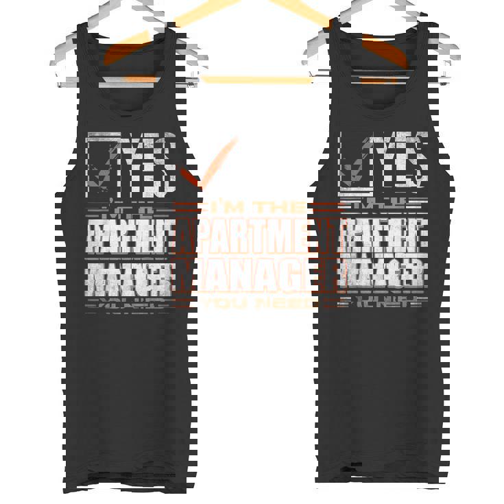 Retro Profession I'm The Apartment Manager タンクトップ