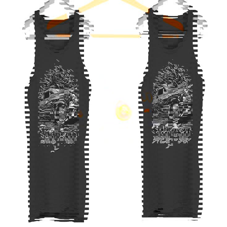 Riding In My 64 クラシック ローライダー シャツ チカーノ アート ローライダー タンクトップ