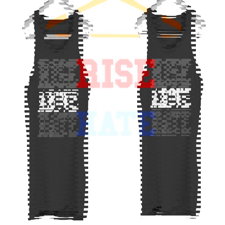Rise Above Hate Red And Blue America タンクトップ
