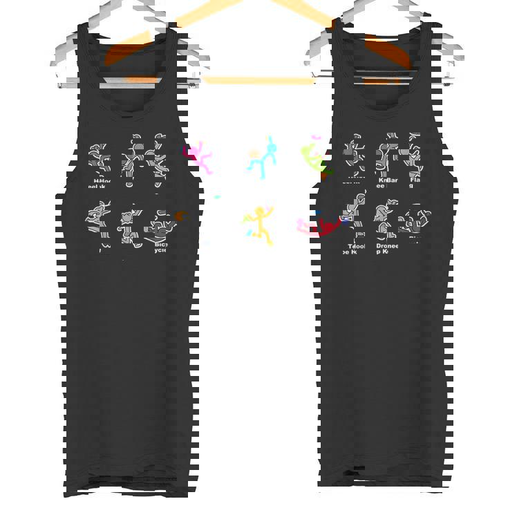 Rock Climbing Moves フロントプリント クライミングボルダリング タンクトップ