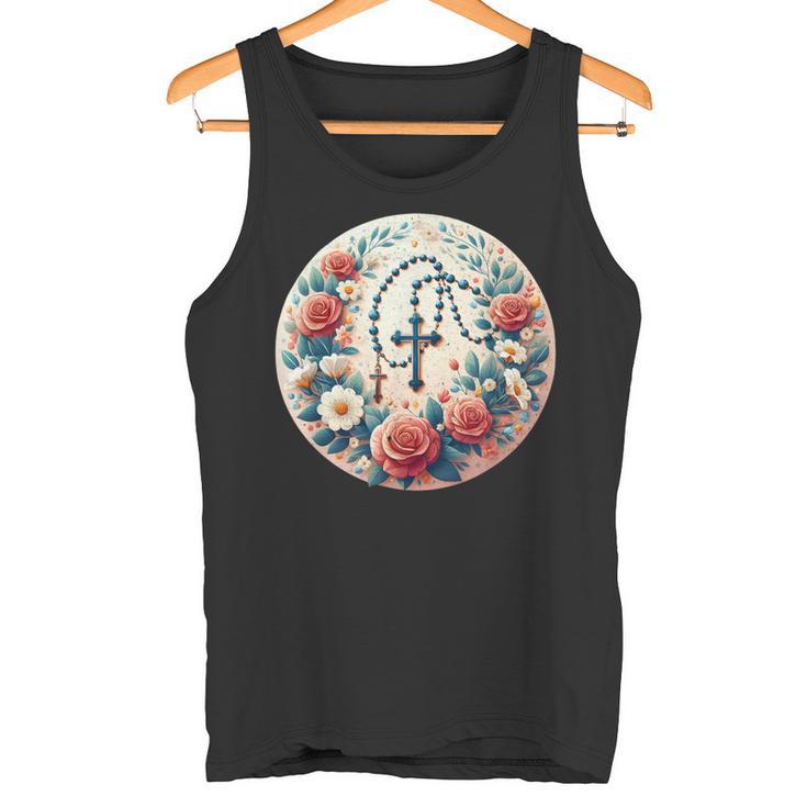 Rosario Rodeado De Flores Camiseta sin mangas