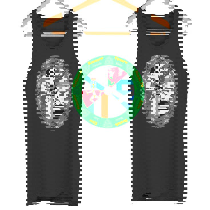 Rueda De Banderas De Las Naciones Celtas Diseño De Círculo De Patrimonio Cultural Camiseta sin mangas