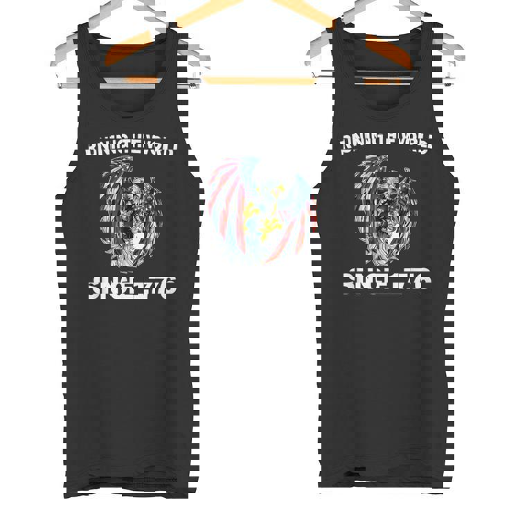 Running The Worldince 1776 アメリカンイーグル アメリカ国旗 タンクトップ