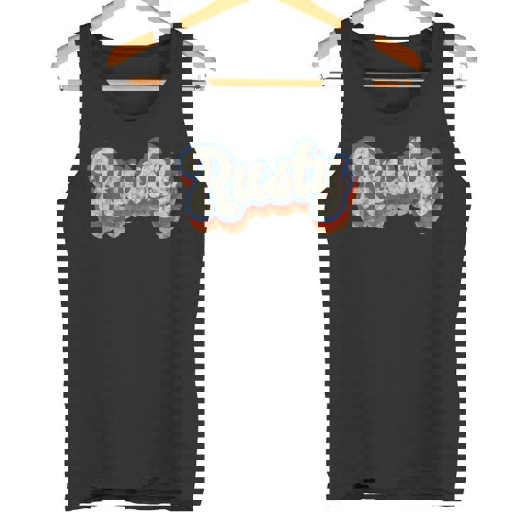 Rusty 名前入りシャツ カスタムレタリング 70年代 タンクトップ