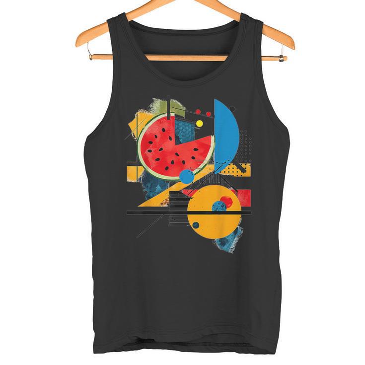 Sandía Geométrica Arte Diseño Gráfico Arte Arte Camiseta sin mangas