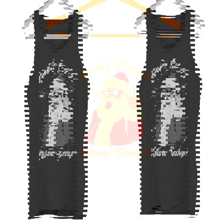 Santa's Favorite ソフトウェア開発者 面白いクリスマスサンタ タンクトップ