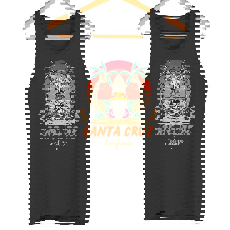 Santa Cruz カリフォルニア ヴィンテージ スケルトン サーファー サンタクルーズ タンクトップ