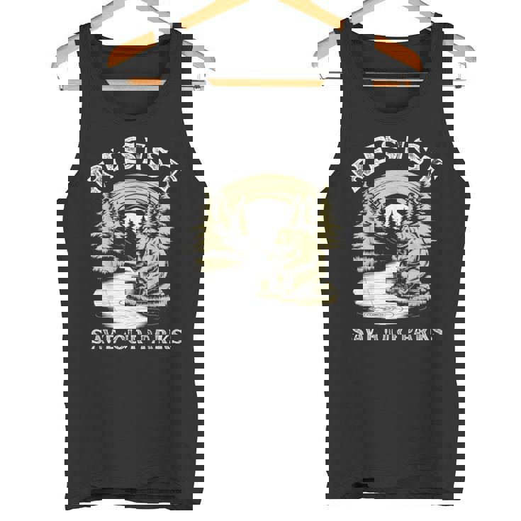 Save Our Parks ビンテージ スモーキー ザ レジスト ベア国立公園 タンクトップ