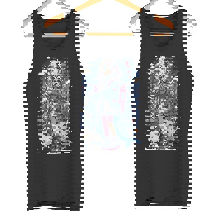 Shark Waifu 東京アニメ ワイフガール かわいい カワイイ 漫画 レトロ タンクトップ