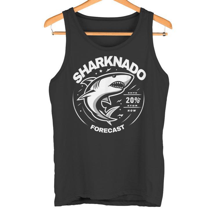 Sharkharknado Forecast ファニーグラフィックtシャツ タンクトップ