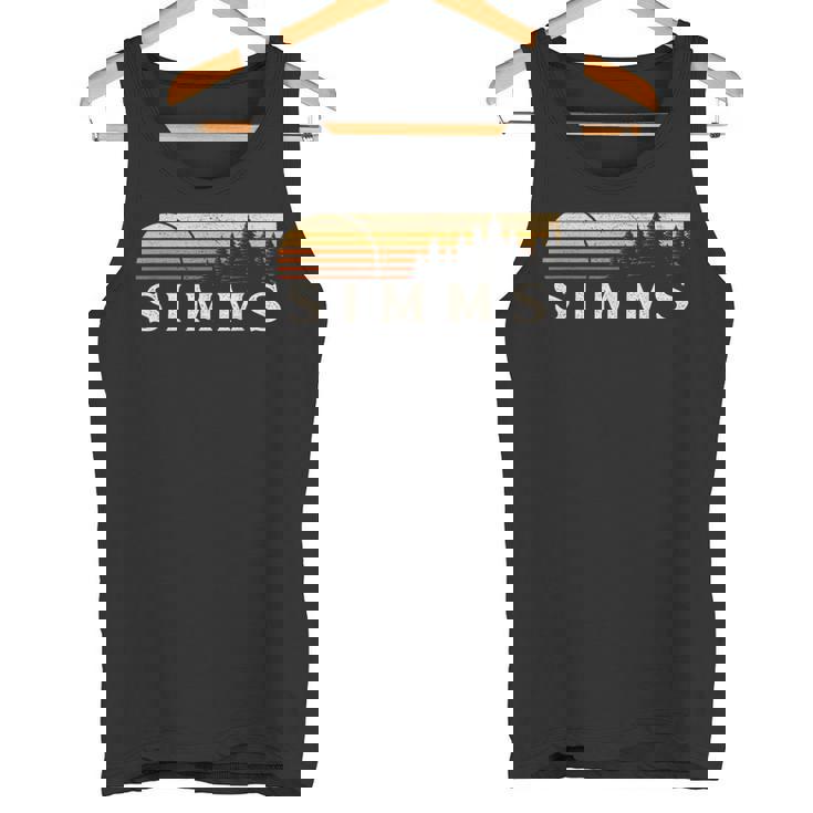 Simms Tx ビンテージ エバーグリーン サンセット 80年代 レトロ タンクトップ