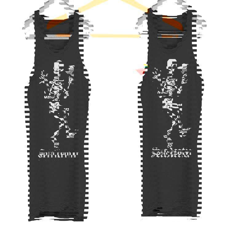 Social Distortions スケルトン ドリンクパーティー ミニマリスト タンクトップ