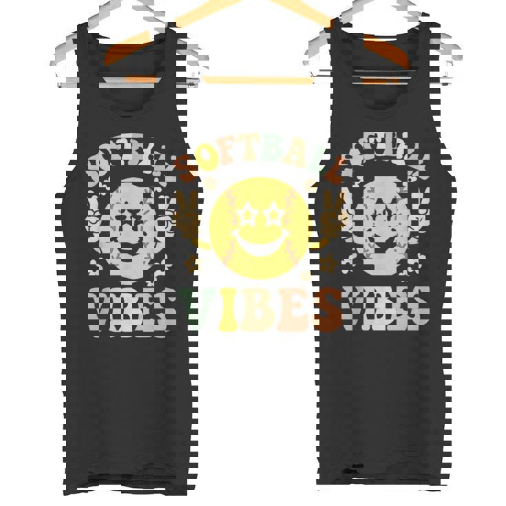 Softballibes 星目スマイル ポジティブソフトボール タンクトップ