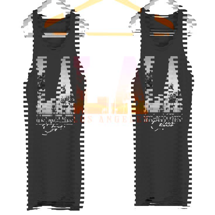 Souvenir Du Coucher Deoleil La Los Angeles Californie Débardeur e