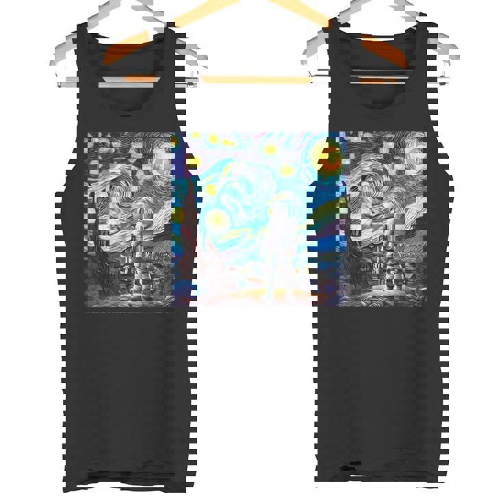 Starry Night Renditionincentan Gogh Astronaut タンクトップ