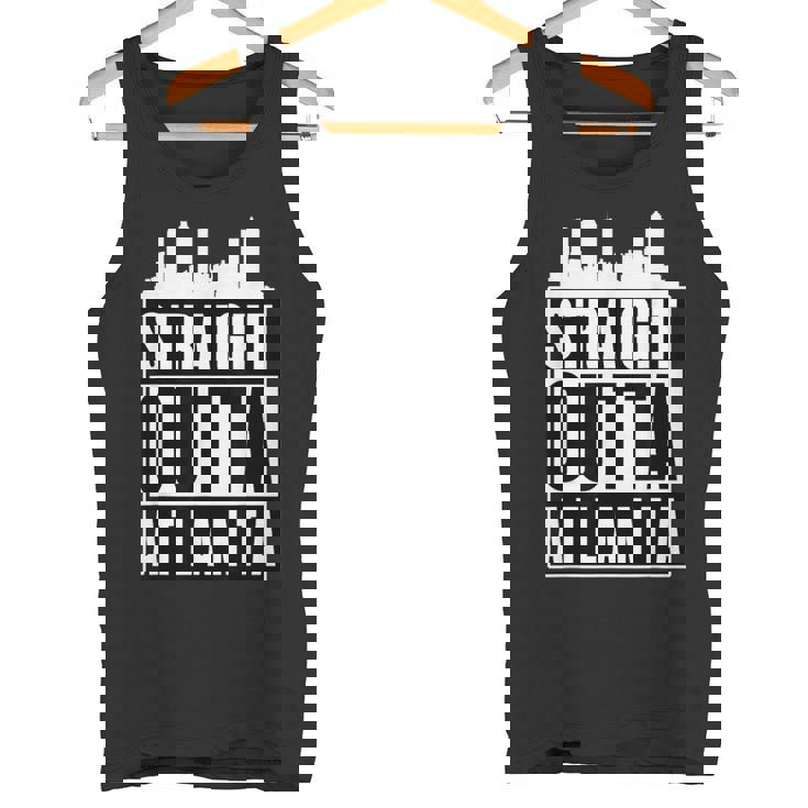 Straight Outta Atlanta 都市のシルエット タンクトップ