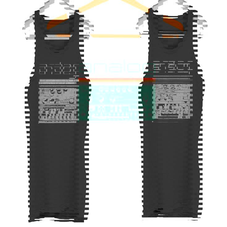 Synthesizer アナログシンセテクノ酸djプロデューサー ビンテージ タンクトップ