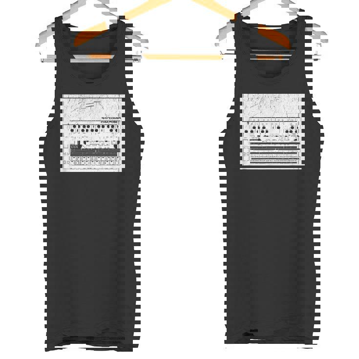 Synthesizer アナログシンセドラムマシン コンピューターヴィンテージオタク タンクトップ