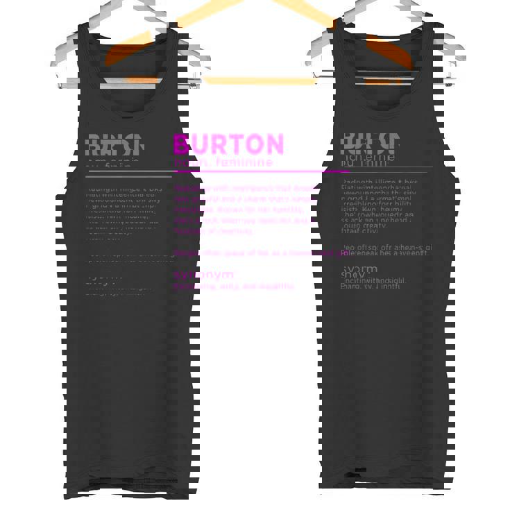Team Burton 姓 誕生日や家族の集まりに タンクトップ