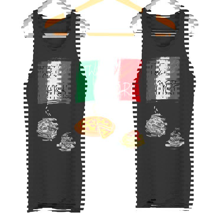 That's Amore ピザ パスタ好き イタリア料理 イタリア国旗 タンクトップ