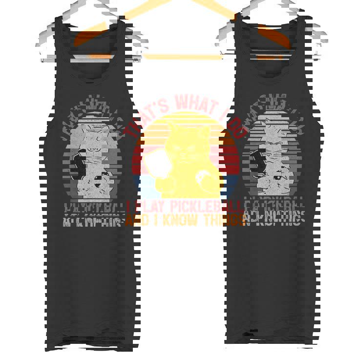 That's What I Do Cat Lovers パドルボールプレーヤー ピックルボール タンクトップ