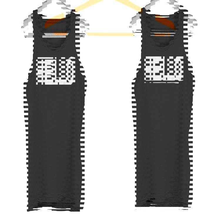 Thatays Hello シャツ こんにちはと言うデザイン タンクトップ