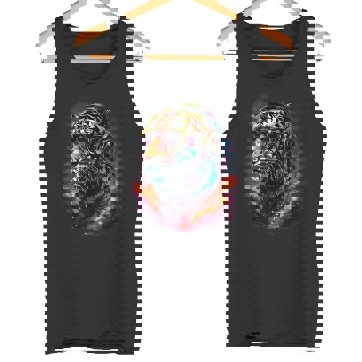 Tiger Dj テクノ Edm ミュージックヘッドフォン アートワーク ビートメーカー タンクトップ