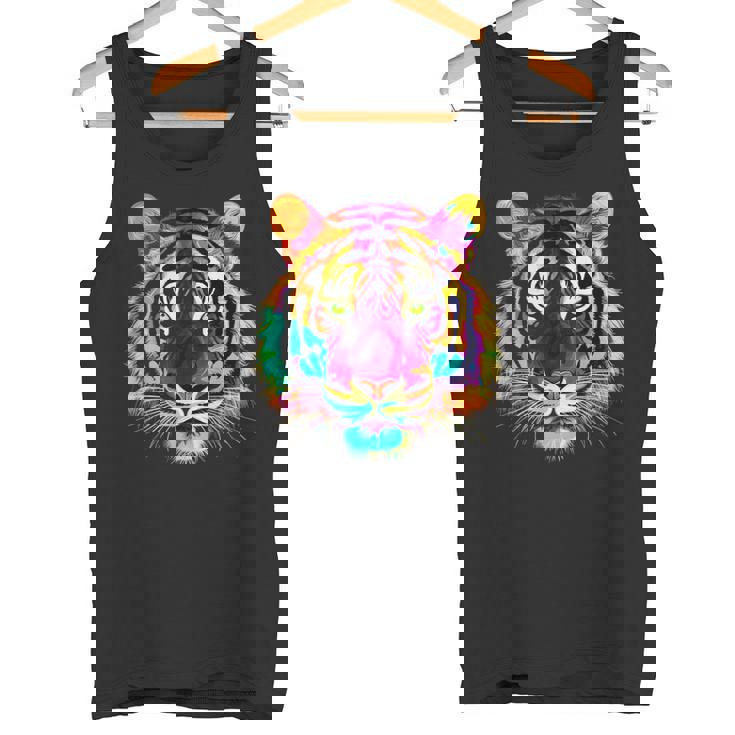 Tigre Arte Zoo Colorido Animal Tigre Camiseta sin mangas