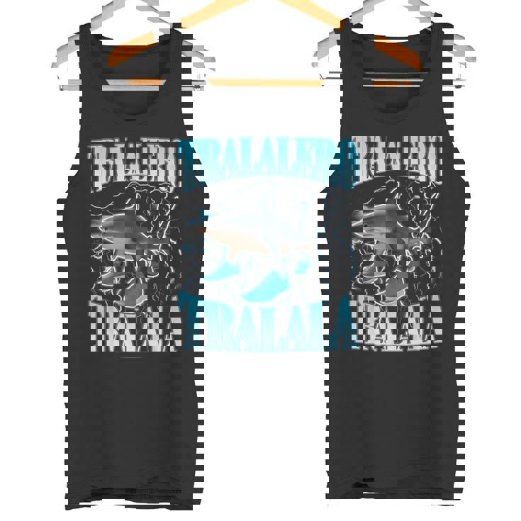 Tralalero Tralala 面白い イタリアン ブレイン ミーム ボーイズ キッズ タンクトップ