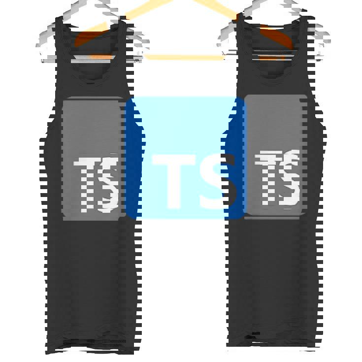 Typescript プログラミングロゴ Tsロゴ プログラマーへのギフトに タンクトップ