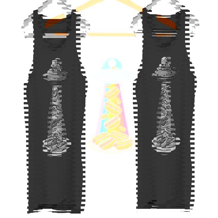 Ufo 誘拐ホットドッグ ムーンデー エイリアン 空飛ぶ円盤 ソーセージ タンクトップ