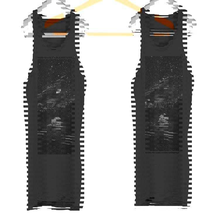 Ufoアート Tr3bトライアングル宇宙船、地球外生命体、エイリアン タンクトップ