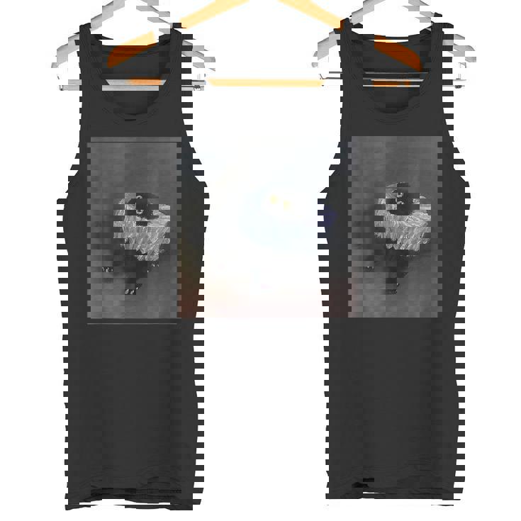 Vanessatockardによる面白い黒猫の絵。 タンクトップ