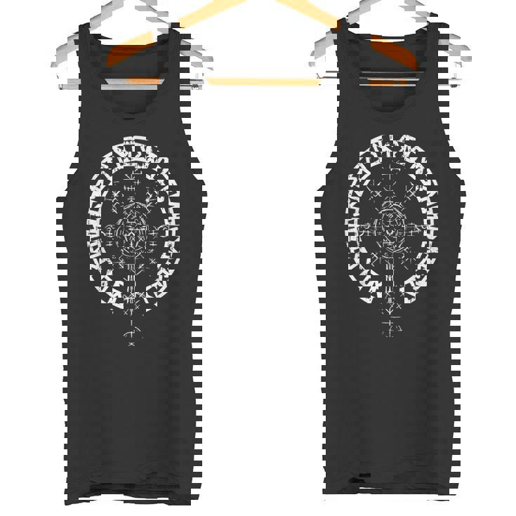 Vegvisir バイキング ルーン文字サークルバイキング タンクトップ